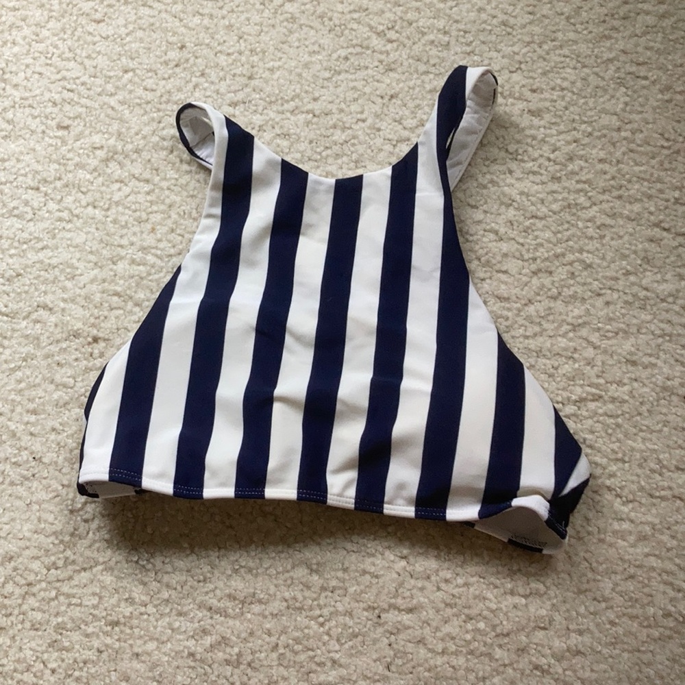 Aerie Halter Striped Bikini Top